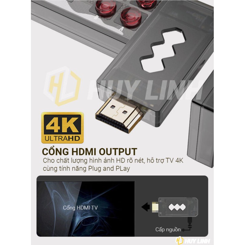 Máy chơi game 4 nút HDMI không dây Y2-HD Plus 1400 trò – Thêm được game