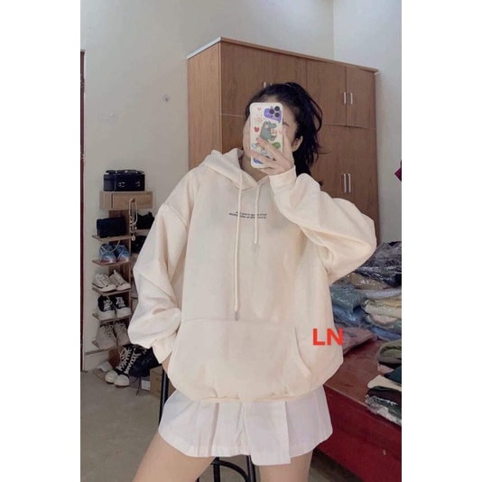 Áo hoodie 2 dòng chữ nhỏ TH6