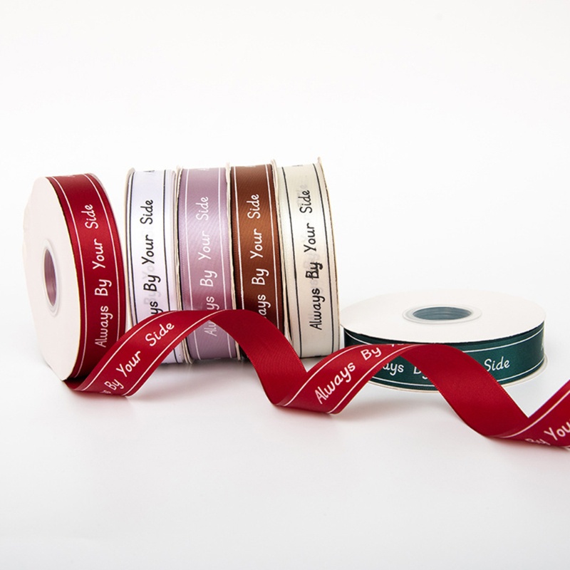 Bộ 2 Cuộn Ruy Băng Satin In Chữ Always By Your Side Cho Tiệc Cưới