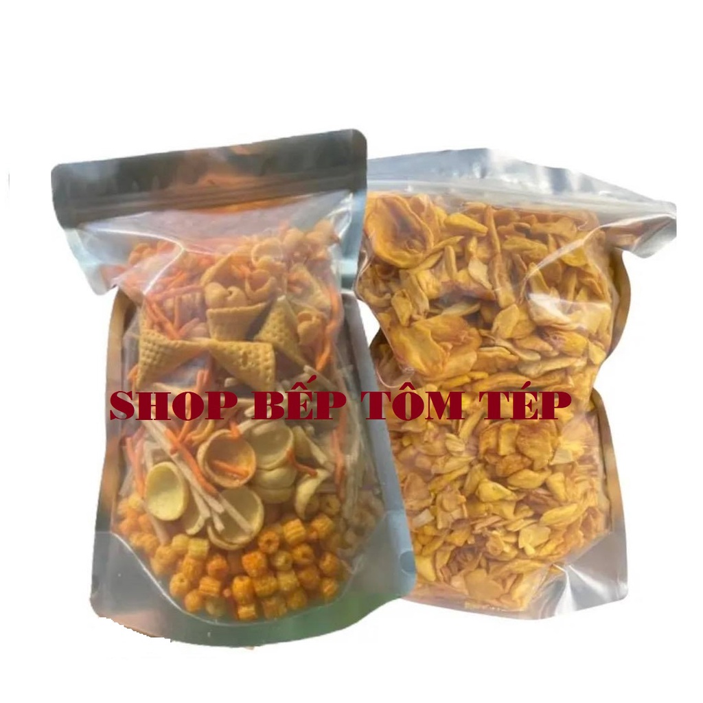 Combo 500gram snack tá lả và 500gr cua mắm hành giòn tan
