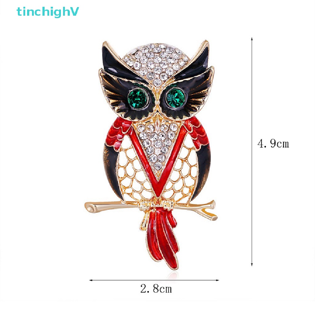 [TinchighV] Ghim Cài Khăn Choàng / Khăn Choàng Bằng Hợp Kim Hình Cú Đính Đá Vintage Cho Nữ [Mới]