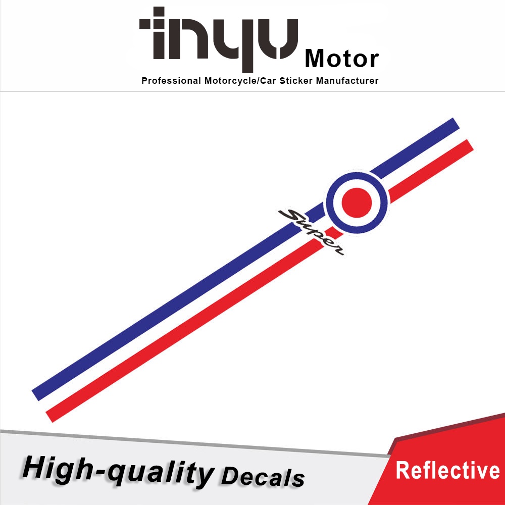 Đề Can Phản Quang 8.5*65.5CM Trang Trí Xe Vespa