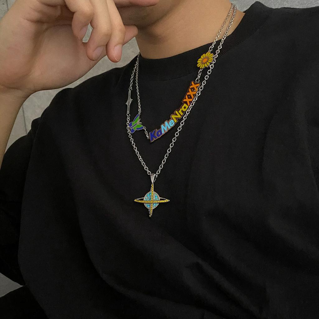 vòng cổ Mặt Hình Hành Tinh Đính Đá Thời Trang Cho Nữ