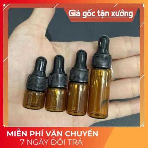 Lọ Chiết Serum ❤ SIÊU RẺ ❤ Lọ đựng tinh dầu mỏng bóp giọt Khoen đen 2ml,3ml,5ml chiết serum , phụ kiện du lịch