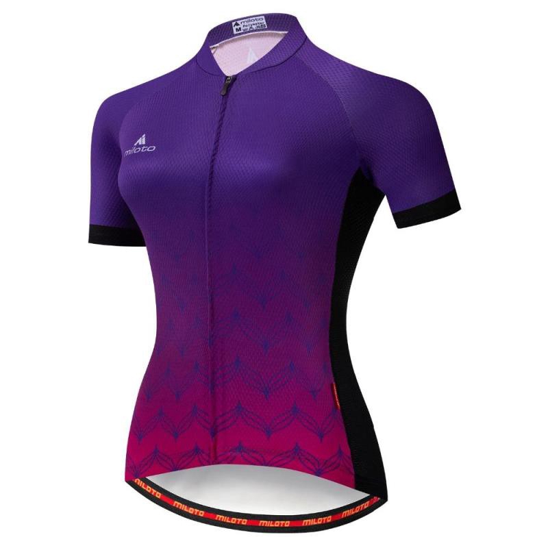 Phụ nữ tay áo ngắn MTB Bike Jersey Áo mùa hè Xe đạp Đường đi xe đạp Quần áo