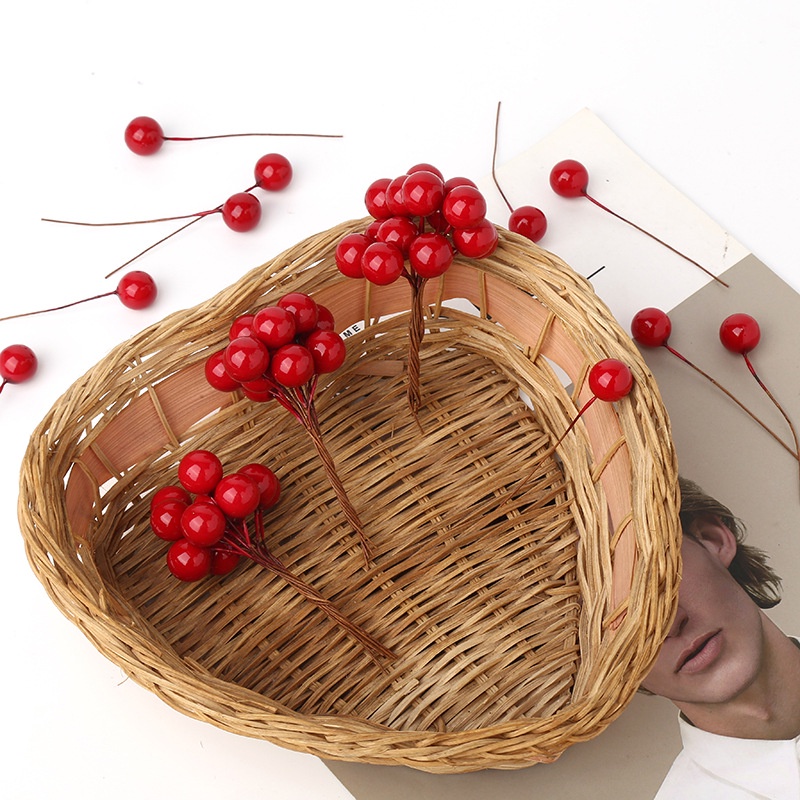 150 Quả Cherry Nhân Tạo Trang Trí Giáng Sinh