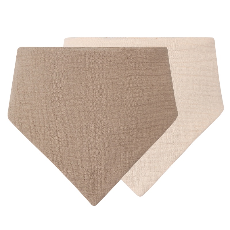 Yếm Ăn Cotton Mềm Mại Màu Trơn Hình Tam Giác Dành Cho Bé