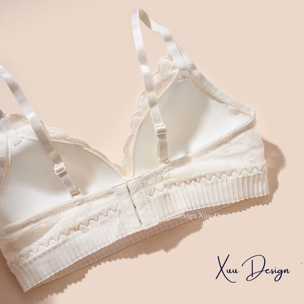 Áo lót nữ ren hoa mềm mát Xuu Design, thiết kế đệm mỏng không gọng co dãn thoáng khí- AV43