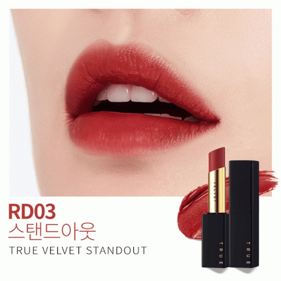 SON APIEU TRUE VELVET LIPSTICK MÀU RD03 - ĐỎ ĐẤT