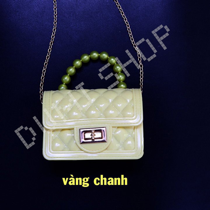 Túi Xách Mini Phối Dây Xích Kiểu Dáng Dễ Thương Xinh Xắn Dành Cho Nữ