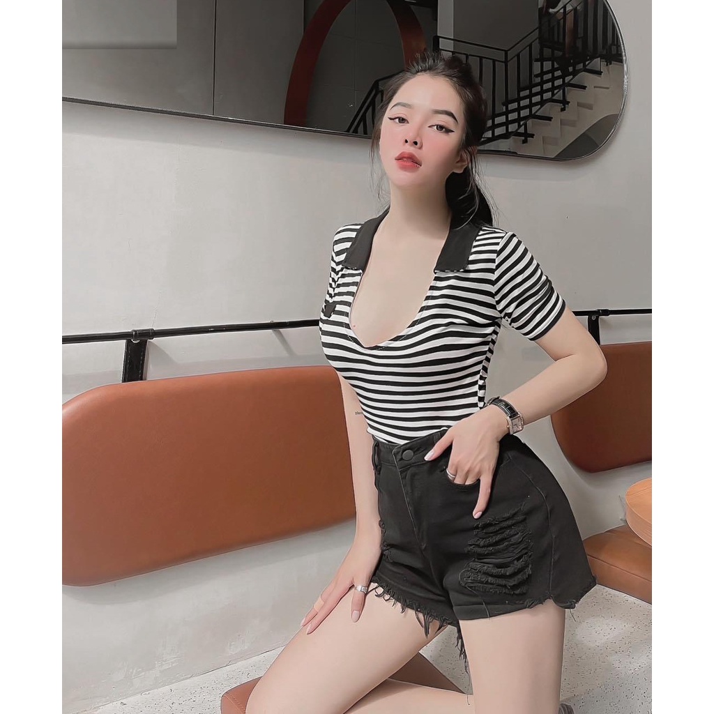 Áo Thun Cổ Tim - "Cổ Bẻ" | BigBuy360 - bigbuy360.vn