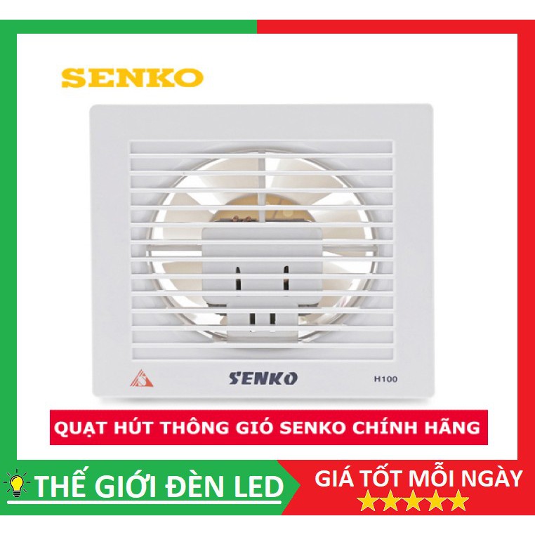 Quạt hút âm trần Senko H100, quạt hút gắn tường có màng che.
