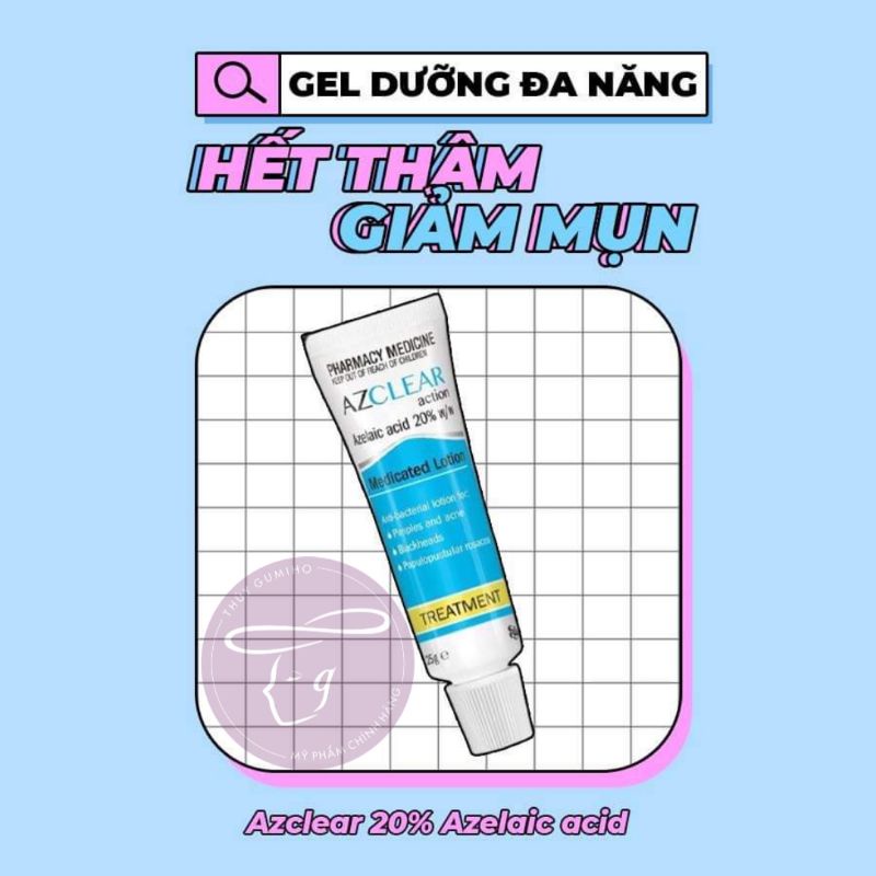 Kem giảm mụn, mờ thâm Azclear 20% Azelaic acid 25g