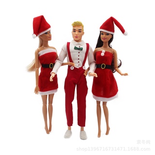 Búp bê ken 30cm trang phục giáng sinh