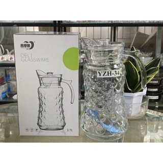 Bình thủy tinh đựng nước lạnh kiểu vảy cá  loại 1.7L