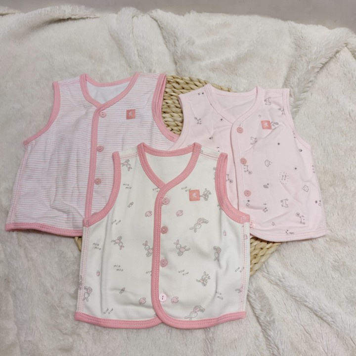 [BÁN LẺ GIÁ SỈ] MIO MIO | Áo Ghi Lê Sơ Sinh cotton 2 lớp Mềm Mịn (0-12m)