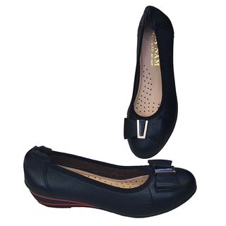 Giày nữ búp bê đế xuồng 5cm HÀ NAM da bò thật thời trang cao cấp GBBN2033