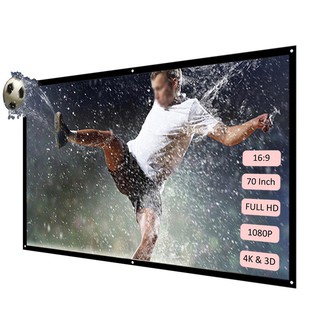 Màn hình chiếu HD 16:9 H70 70" bằng vải dacron trắng xếp được dùng làm rạp chiếu phim trong nhà