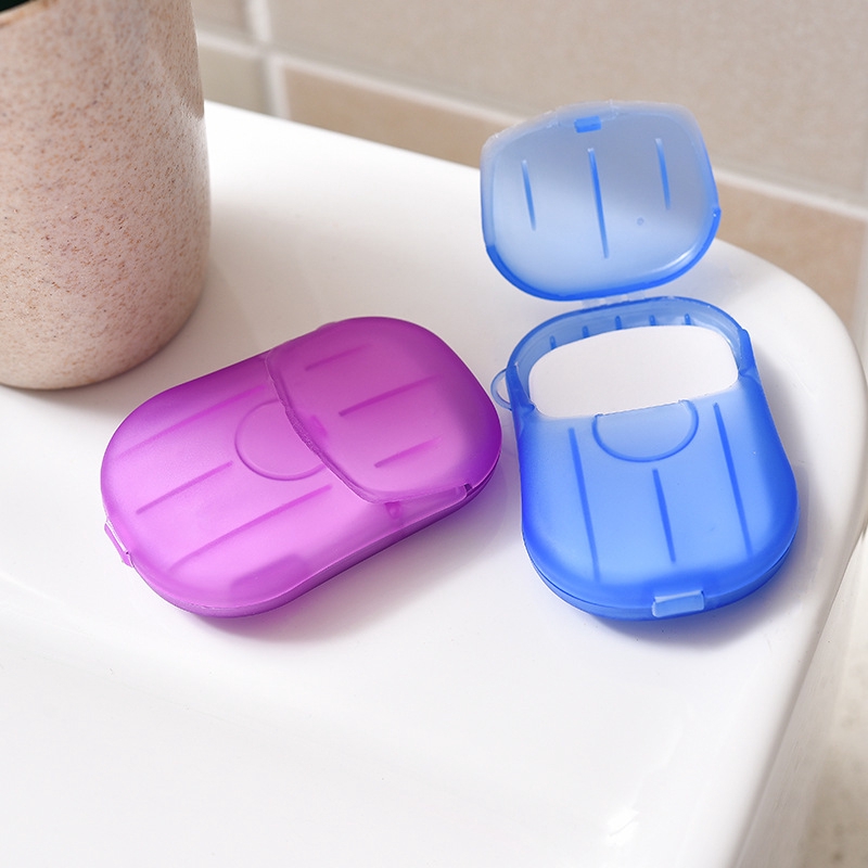 (Hàng Mới Về) Set 20 Xà Phòng Giấy Dùng Một Lần Tiện Dụng Khi Đi Du Lịch