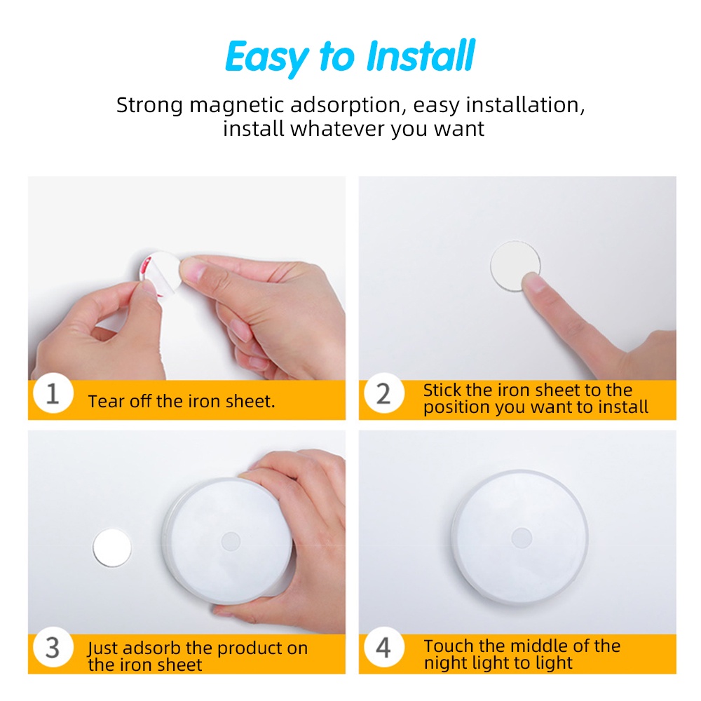 Đèn led cảm biến chuyển động GUUGEI thiết kế không dây sạc usb kèm đầu chuyển đổi