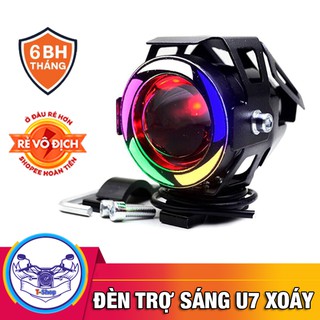 Đèn trợ sáng u7 xoáy cho xe máy - xe điện siêu ngầu t-shop
