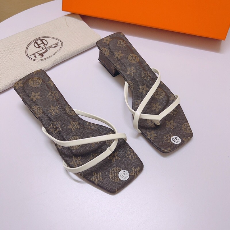 Dép quai mảnh xỏ ngón chéo lót Eo Vì gót vuông 4cm độc lạ siêu đẹp