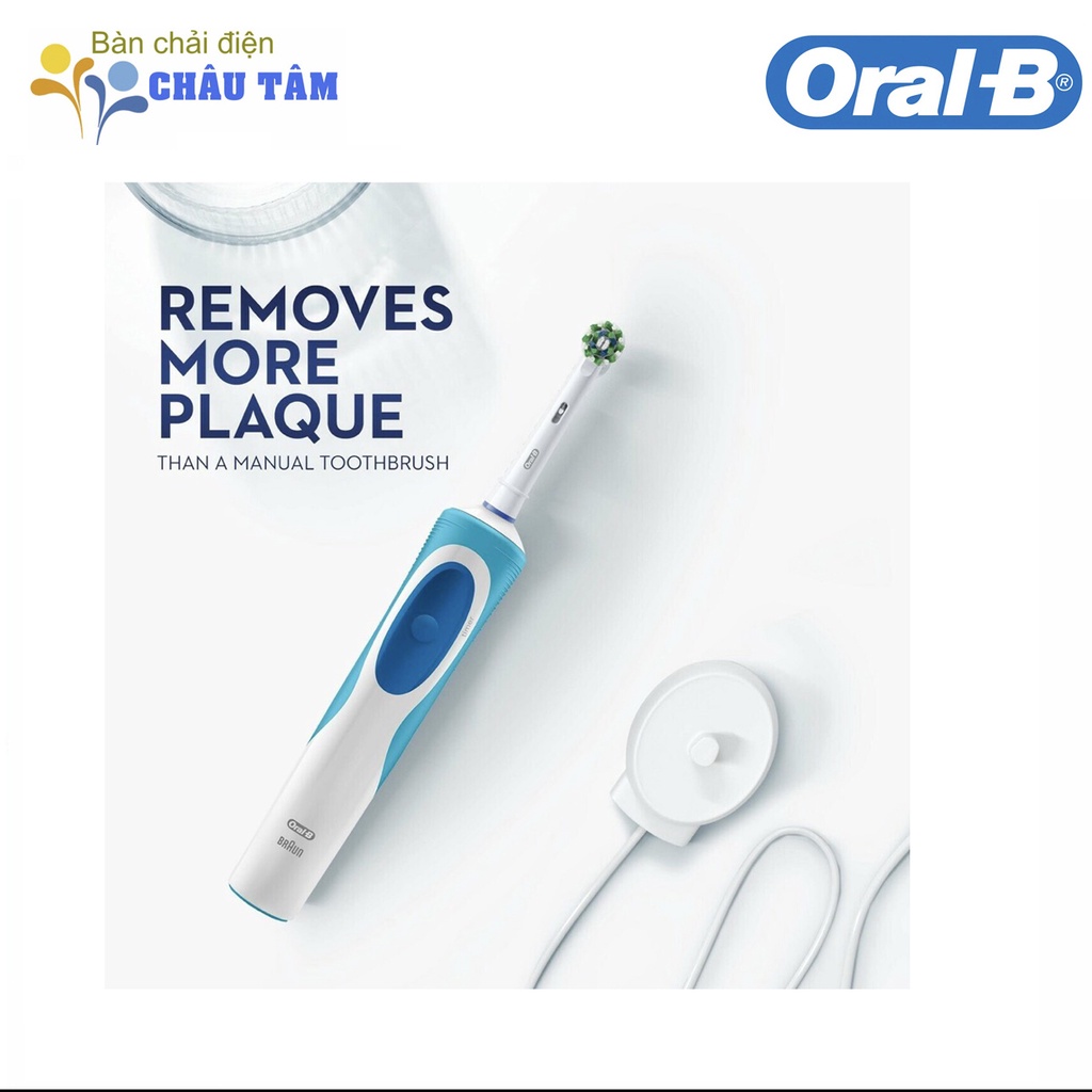 Bàn chải đánh răng điện Oral-B Crossaction trắng răng  mẫu mới + hàng tặng kèm