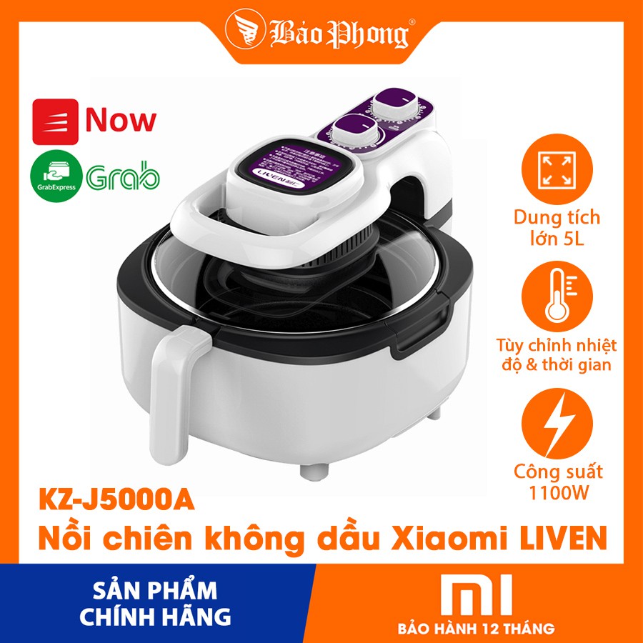 Nồi chiên không dầu 5L Xiaomi LIVEN oil-free air fryer KZ-J5000A