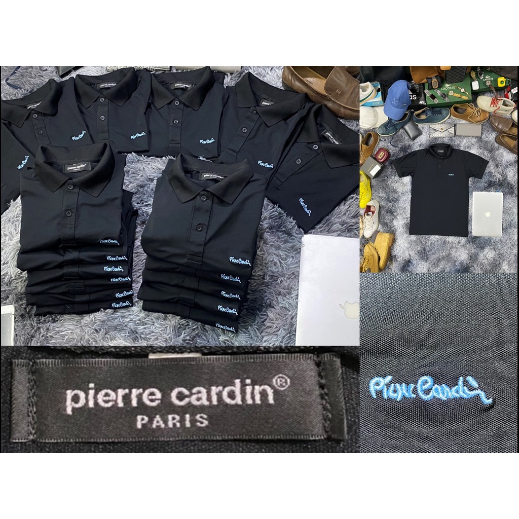 PIERRE CARDIN áo thun polo nam tay ngắn cổ bẻ vải cá sấu Lacoste co giãn 4 chiều cao cấp dệt bo vi tính form slim fit