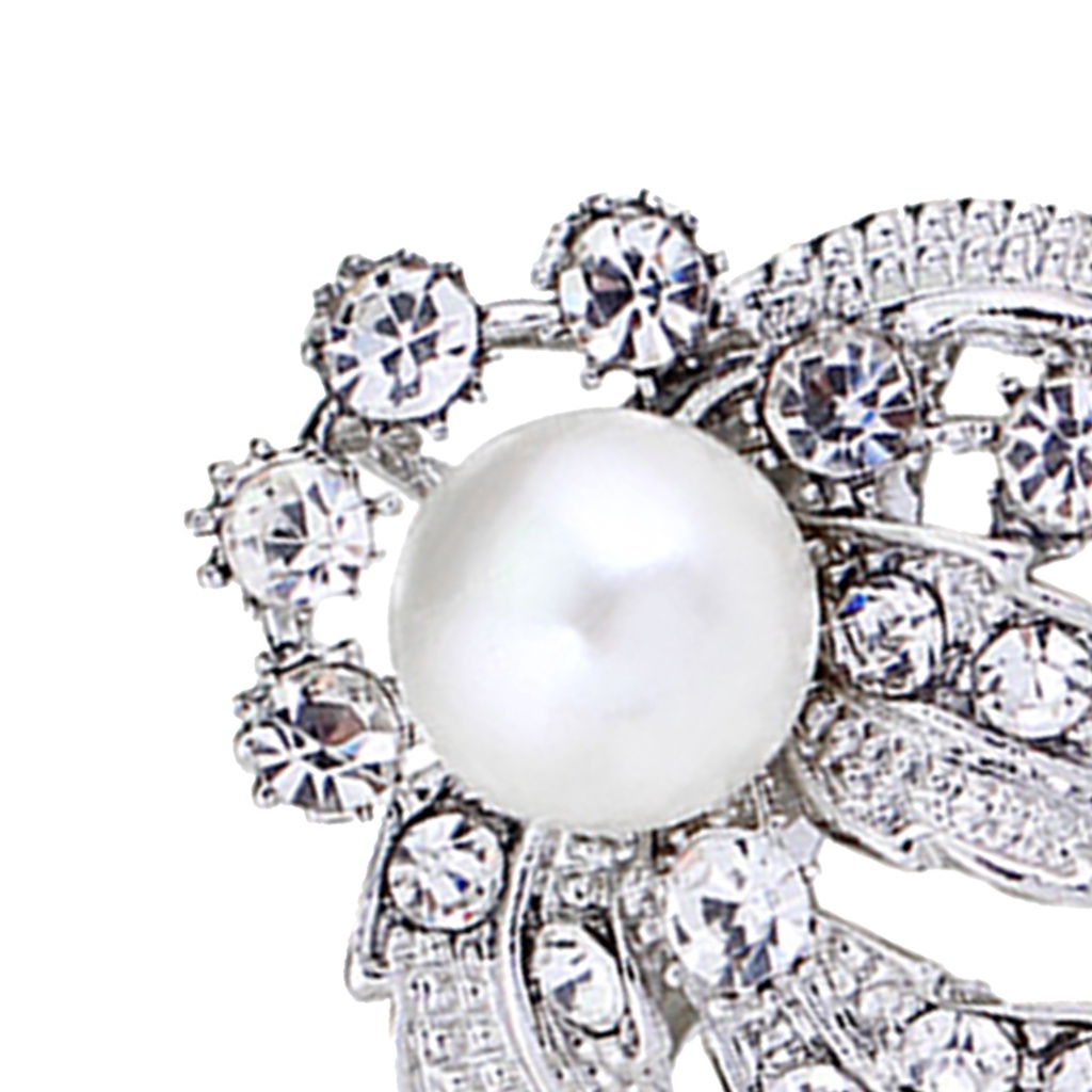 Ghim cài áo đính kim cương và ngọc trai thời trang cho nữ