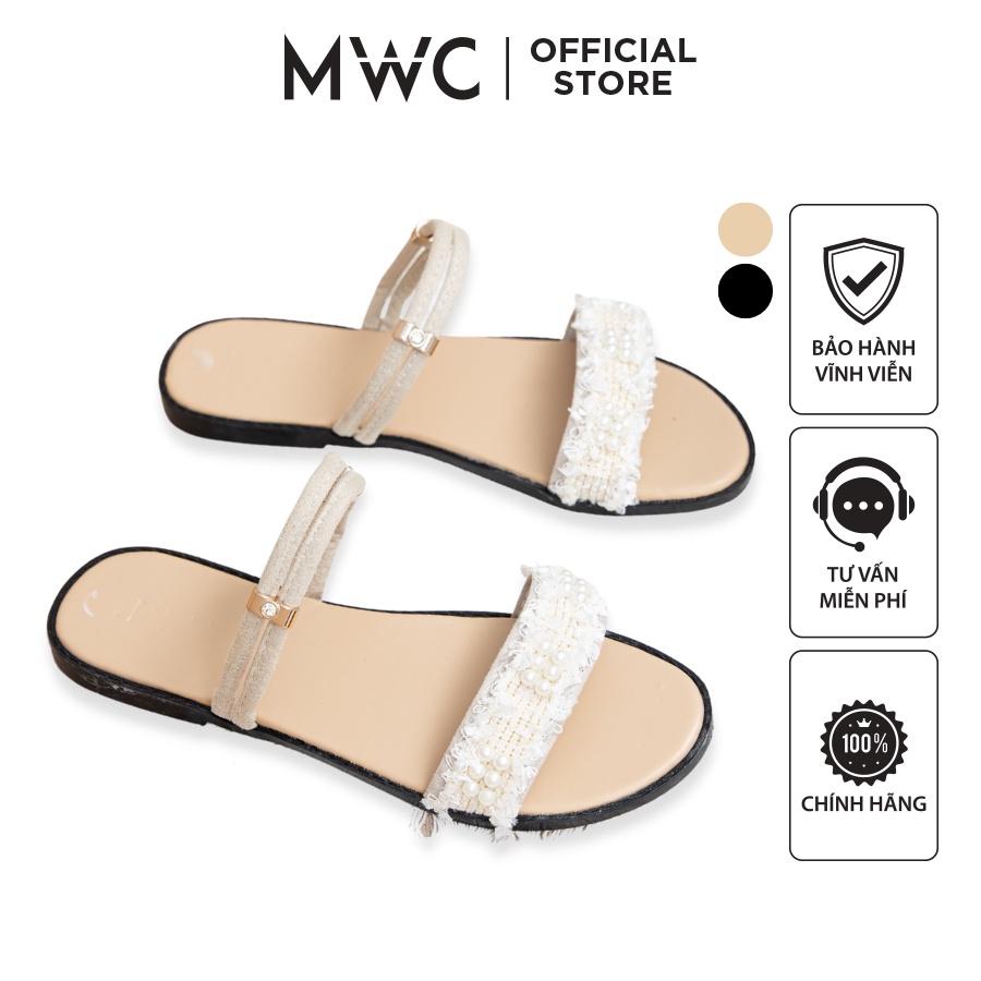 Sandal Nữ MWC 2863 - Sandal Đế Bệt Quai Ngang 2 in 1 Tiện Lợi Thời Trang