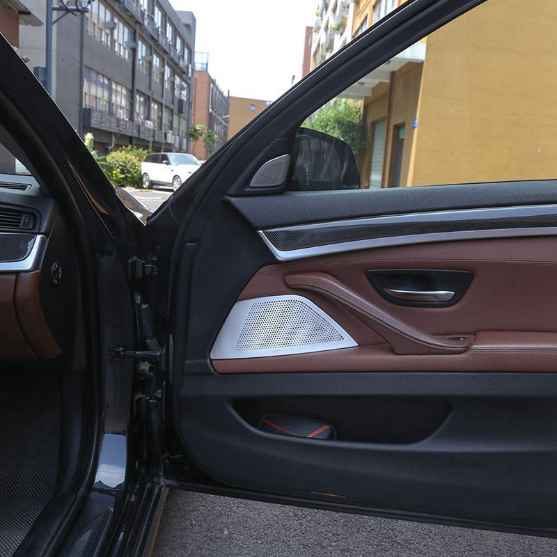 Bộ 2 Khung Viền Loa Âm Thanh Bằng Hợp Kim Nhôm Cho Bmw 5 Series F10 520 525li 528 2011-2016