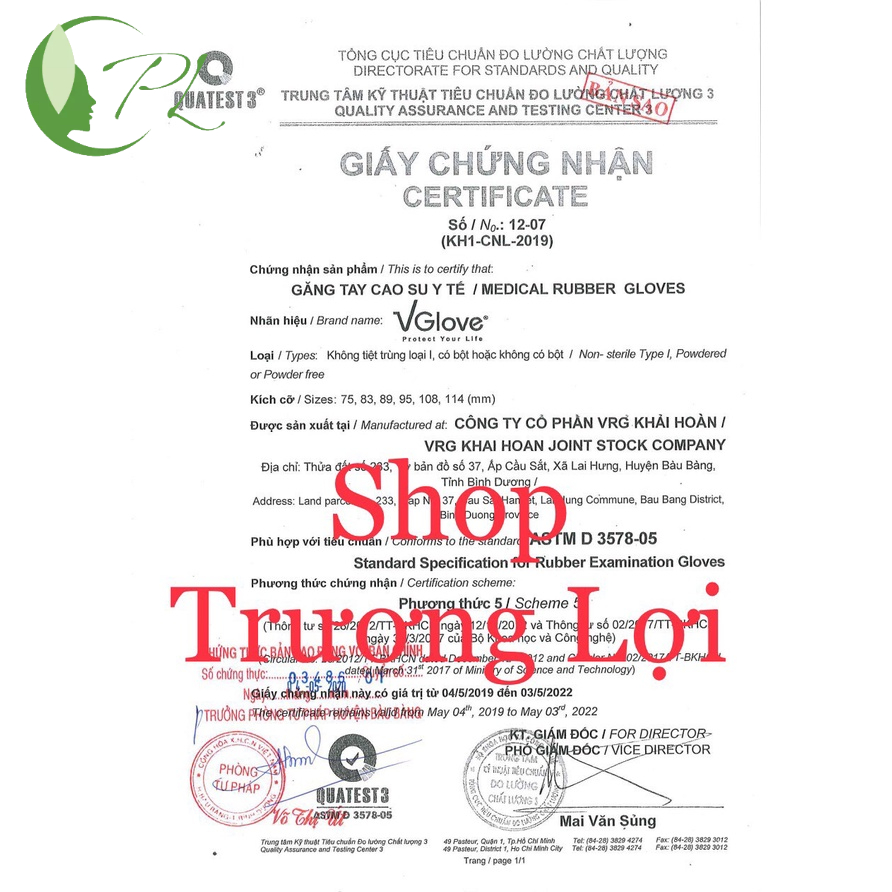 Thùng 10 Hộp Găng Tay Cao Su Y Tế Không Bột Vglove Phủ Polymer 2 Mặt - Hàng Công Ty - Xuất VAT Free