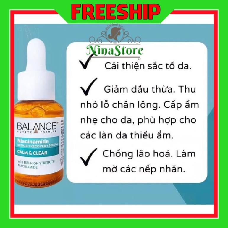 Serum Ngừa Mụn Mờ Thâm Balance Active Formula Niacinamide 30ml NPP NinaStore | BigBuy360 - bigbuy360.vn