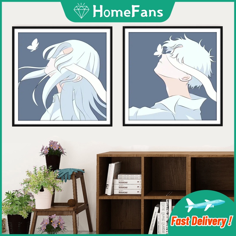 Bộ Tranh Đính Đá 5D Tự Làm 30x30cm / 40x40cm / 50x50cm Hình Bạn Trai / Bạn Gái