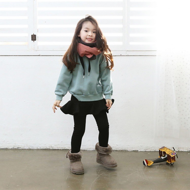 Quần legging liền váy màu trơn xinh xắn cho bé gái