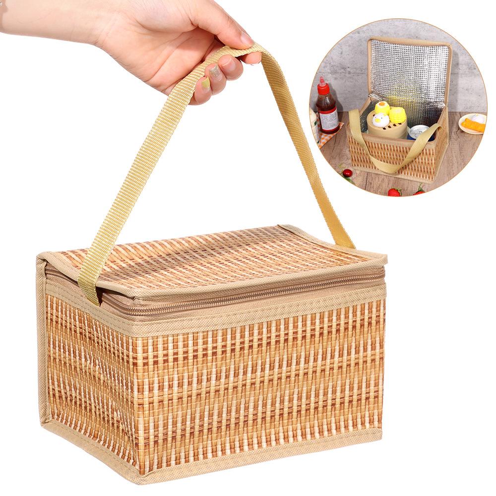 Giỏ Đan Lát Cách Nhiệt Chống Thấm Nước Tiện Dụng Mang Theo Dã Ngoại