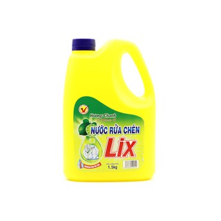 Nước rửa chén Lix Vitamin E Bảo vệ da tay hương Chanh 1,5kg