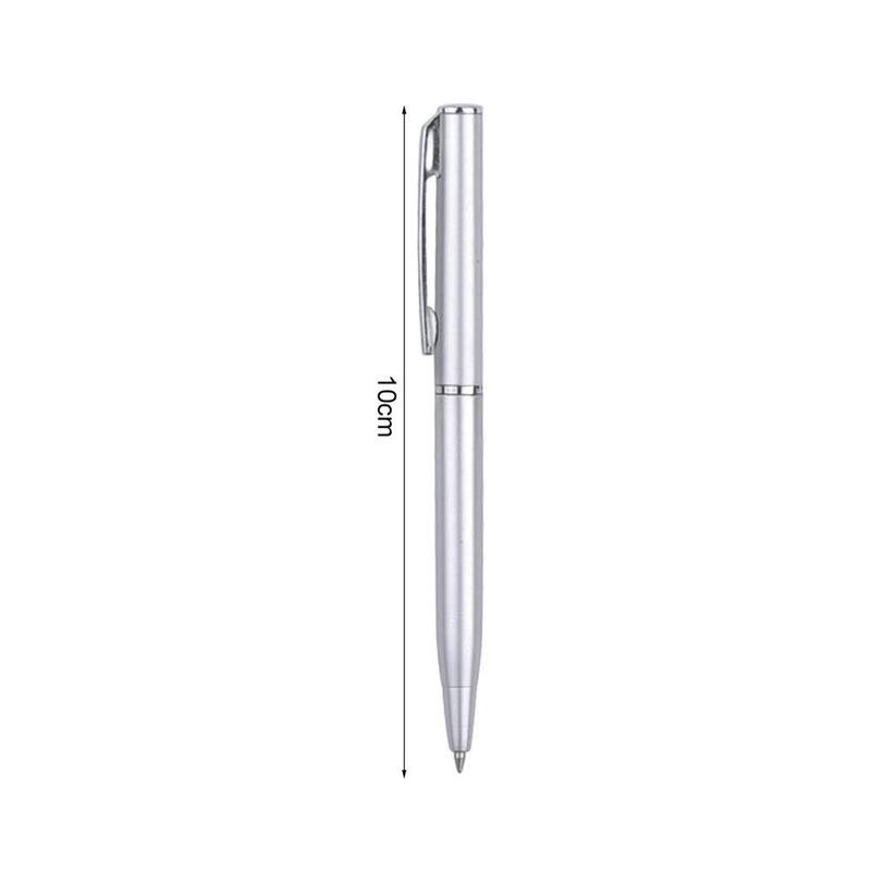 Bút bi vỏ bạc cỡ nhỏ ngắn bằng kim loại 10cm cho học sinh/ đến trường Q1P9