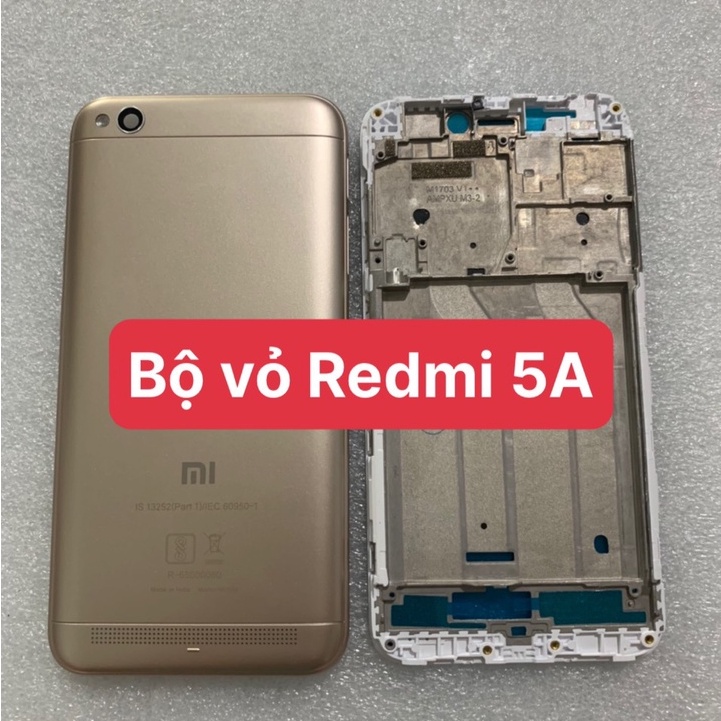 bộ vỏ xiaomi Redmi 5A - gồm lưng , sườn , kính camera