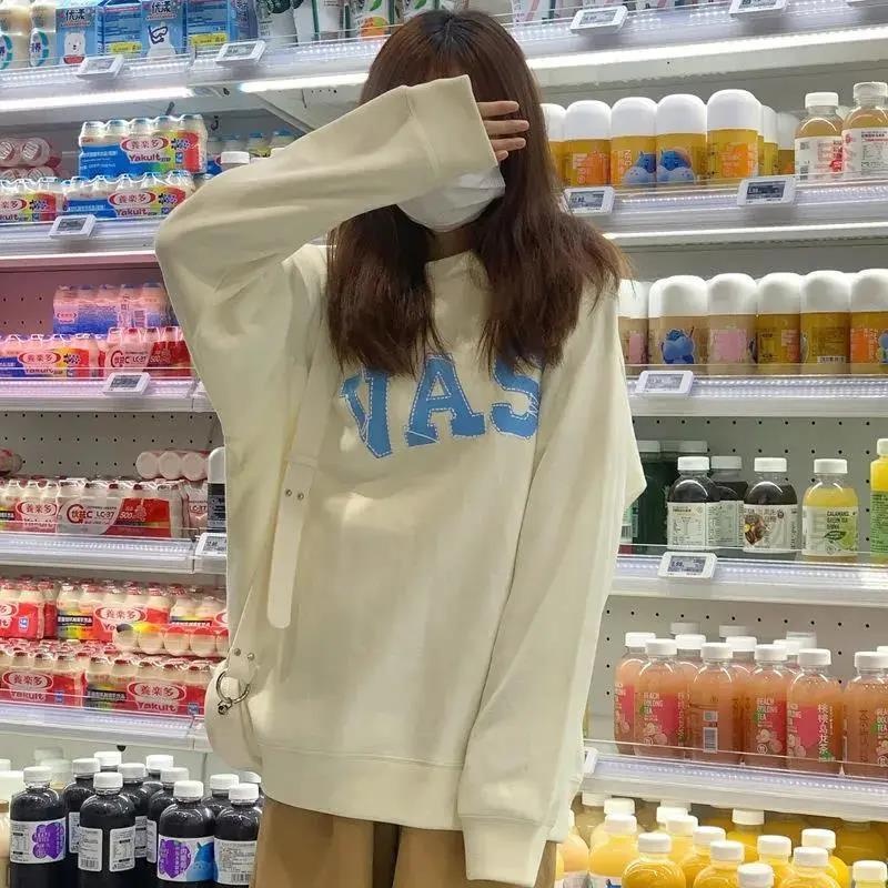 【ZHELIHANGFEI】Áo Thun Nữ Tay Dài In Chữ Thời Trang Trẻ Trung