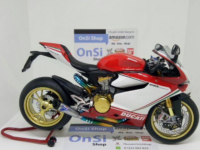 DUCATI 1199 PANIGALE TRICOLORE 1/12 TAMIYA MÔ HÌNH XE ĐỘ PÔ