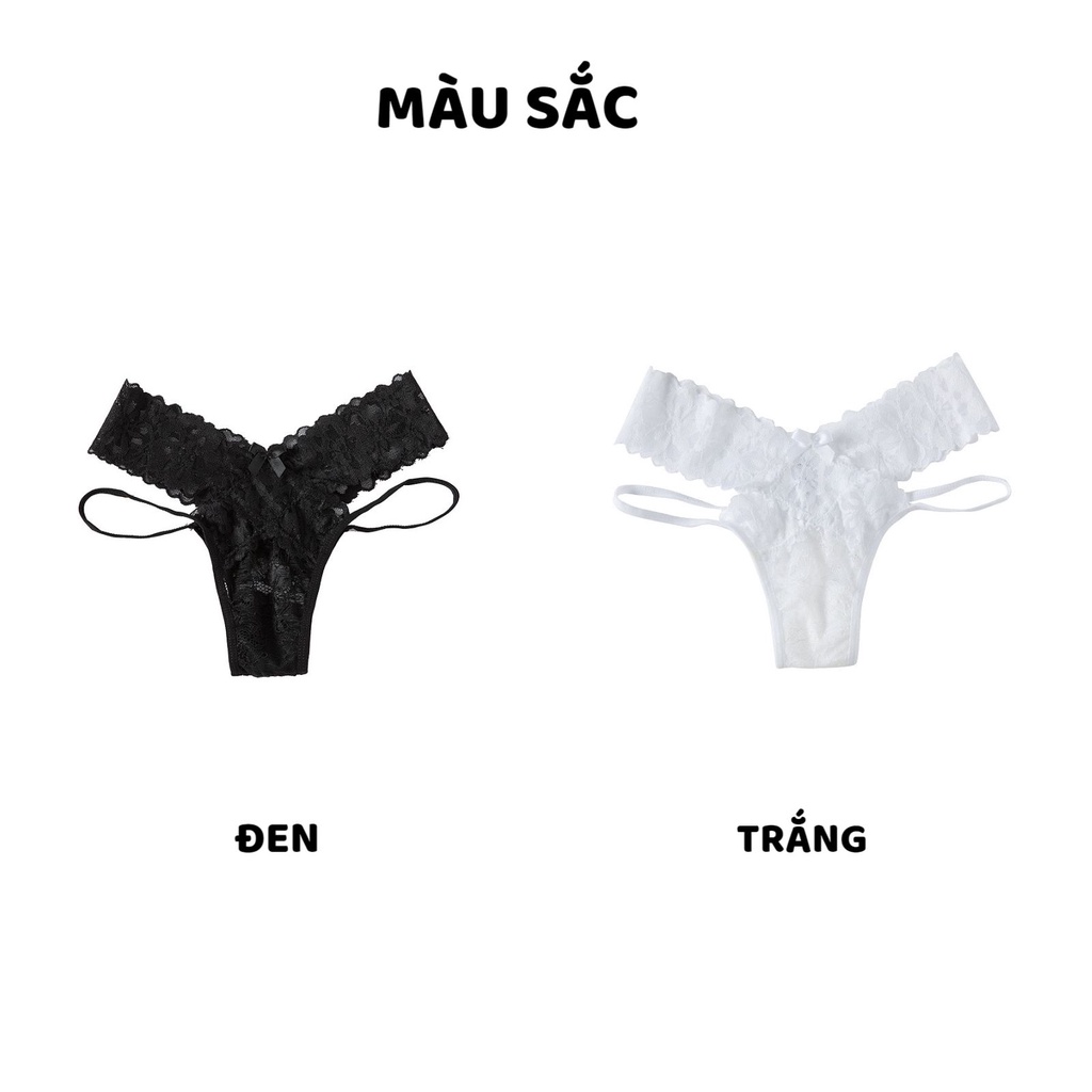 Quần Lót Nữ ren Sexy thiết kế cạp chéo 2 dây cao cấp thoáng mát MÃ C608