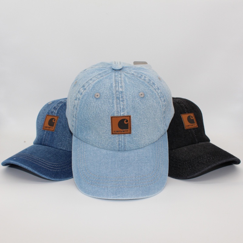 Mũ Lưỡi Trai Denim Màu Trơn Phong Cách Retro Thời Trang Unisex