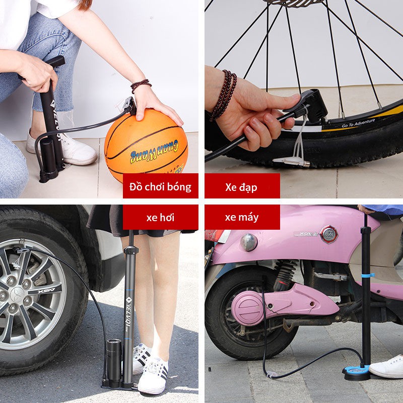 Convenient 120 PSI / 140PSI high-pressure bicycle pump with voltmeter