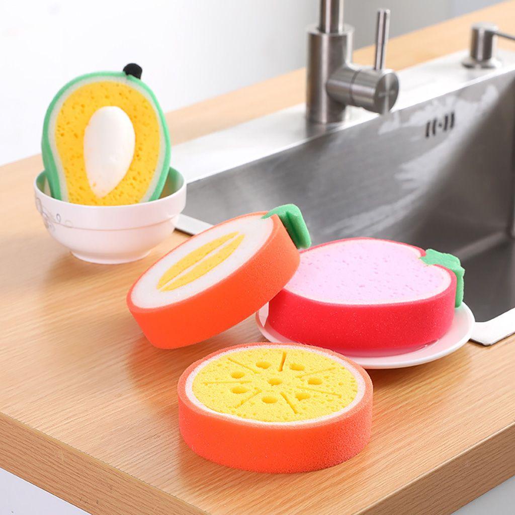 Miếng Bọt Biển Rửa Chén Hình Trái Cây Hoạt Hình Sáng Tạo