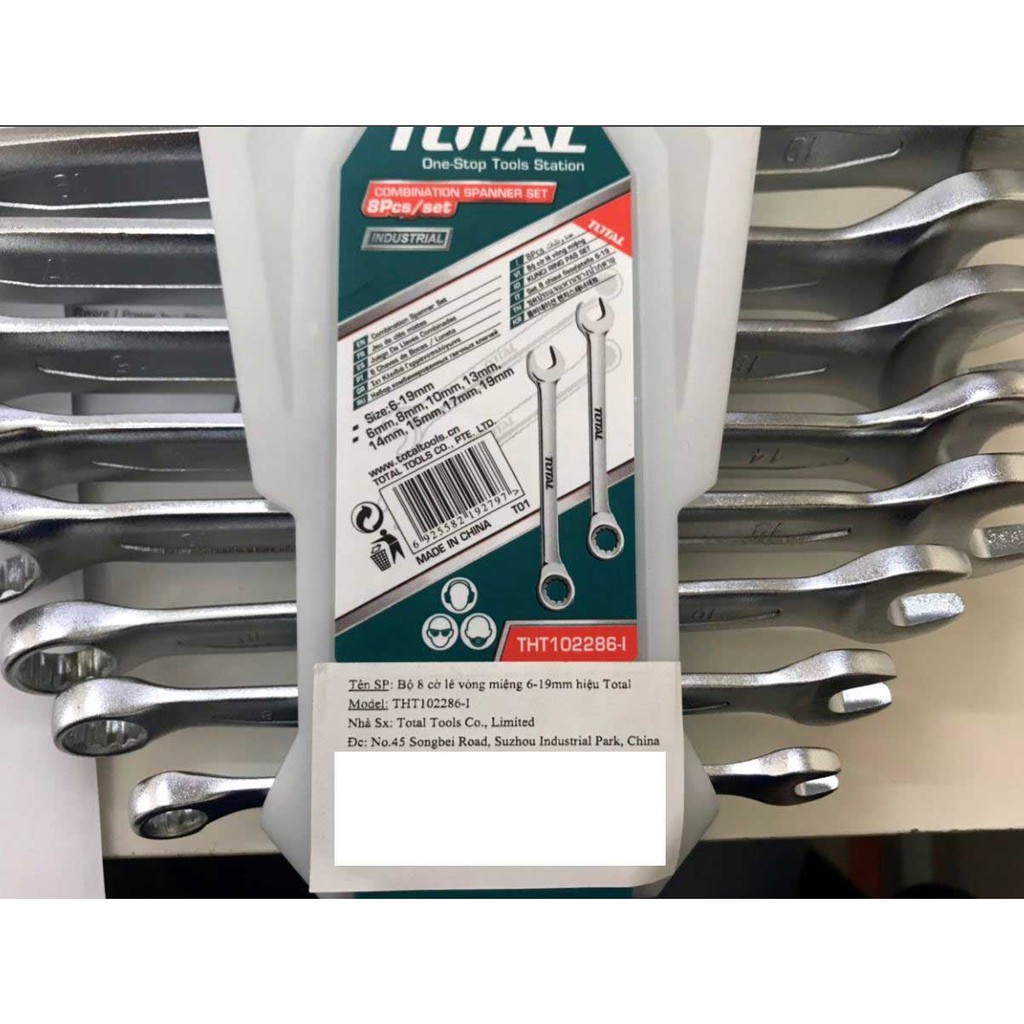 6-19MM BỘ CỜ LÊ VÒNG MIỆNG 8 CHI TIẾT TOTAL THT102286-I