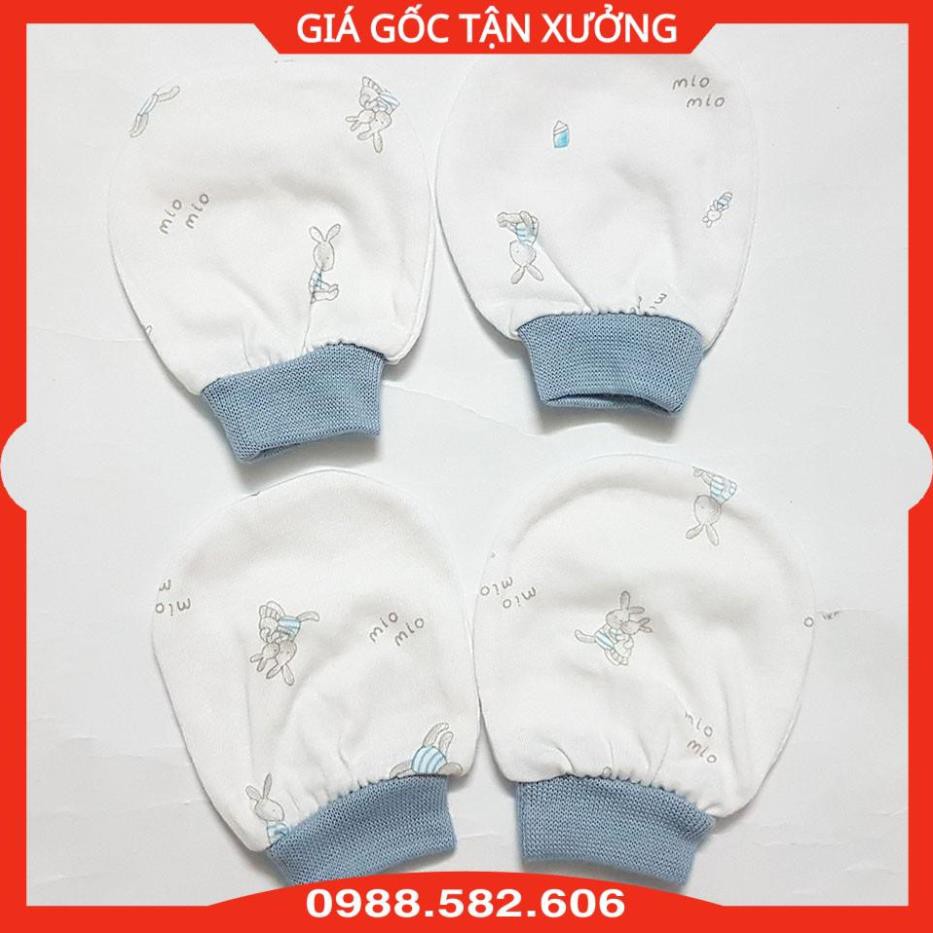 [Mã SKAMPUSH9 giảm 10% đơn 200K] SET 2 Đôi Bao Tay Sơ Sinh MioMio Cotton Cho Bé (2 Đôi Bao Tay Mio/Gói) - BTT00132