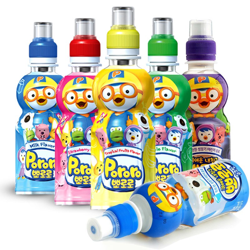 Nước hồng sâm vị trái cây pororo Hàn Quốc cung cấp vitamin bổ dưỡng cho bé 235ml, 100ml.