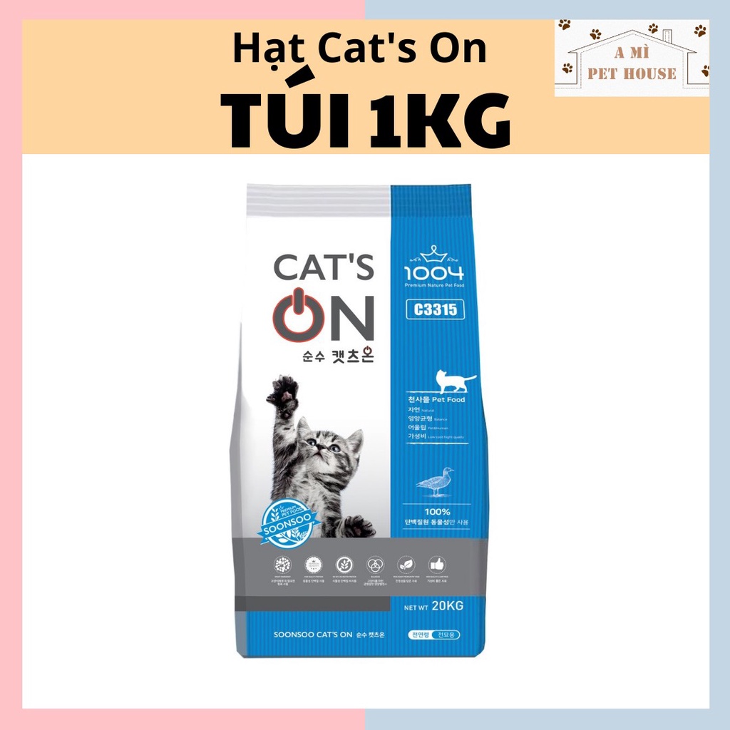 Túi 1kg Hạt Cat s On thức ăn mèo Hàn Quốc